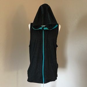 Livi Active Plus Size Hooded Athletic Zip Up Vest